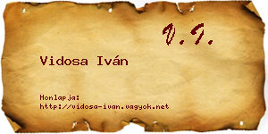 Vidosa Iván névjegykártya